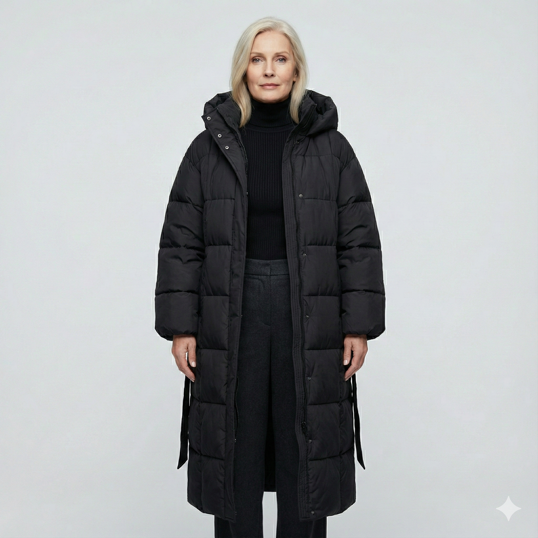 Carmen - Cappotto Puffer Lungo con Cintura