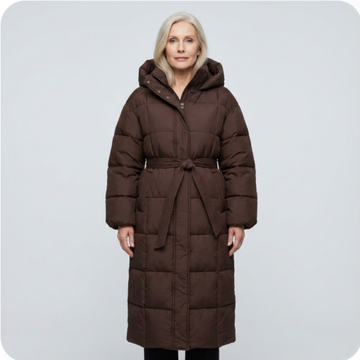 Carmen - Cappotto Puffer Lungo con Cintura